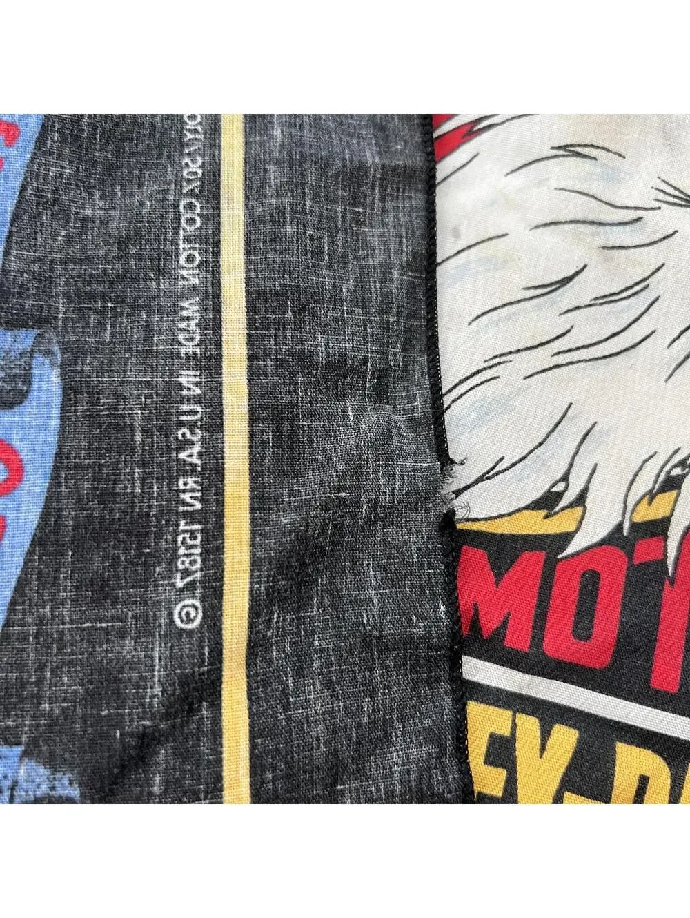 Vintage Harley-Davidson American Glory Eagle Bandana Scarf Black USA Made 21”